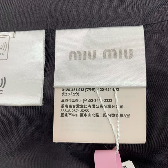 Miu Miu Deep Blue Striped Wool Blend Long-Sleeved Jacket Coat Sz 36 XS Made In I - Picture 8 of 8